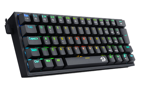 Teclado Mecânico Gamer Redragon Fizz, RGB, Switch Blue 